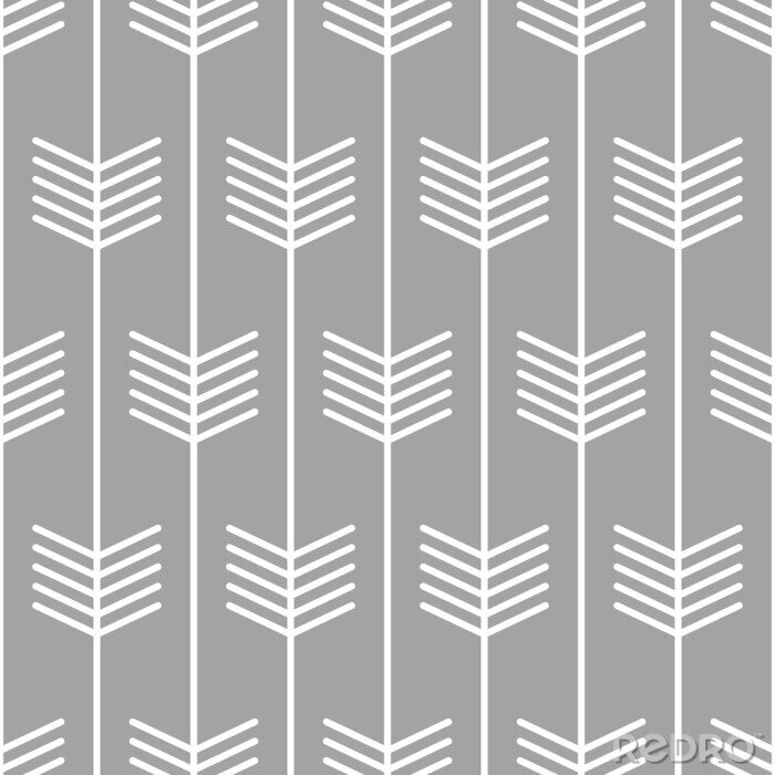 Papier peint  Arrow pattern seamless Scandinavian style design. Vecteur