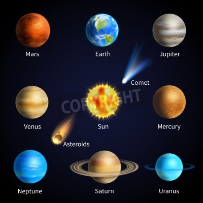 Papier peint  Astéroïde, comète et système solaire