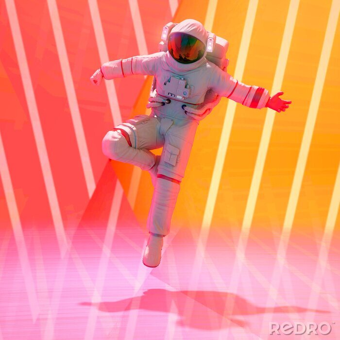 Papier peint  astronaut pin up landing pose