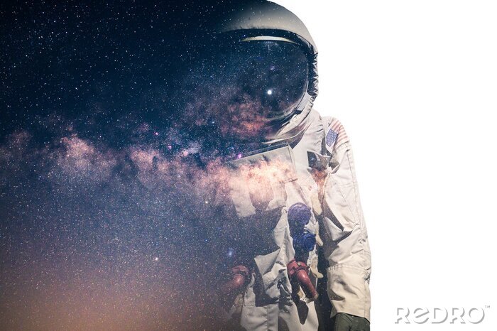Papier peint  Astronaute avec la Voie lactée