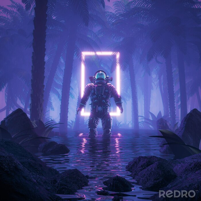 Papier peint  Astronaute en illustration 3D