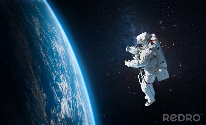 Papier peint  Astronaute espace globe bleu