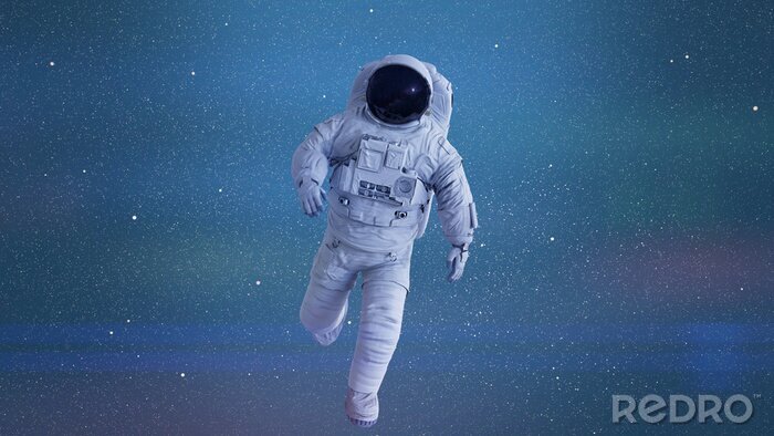 Papier peint  Astronaute sur fond étoilé