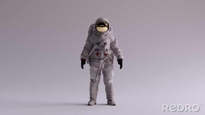 Papier peint  Astronaute sur fond gris