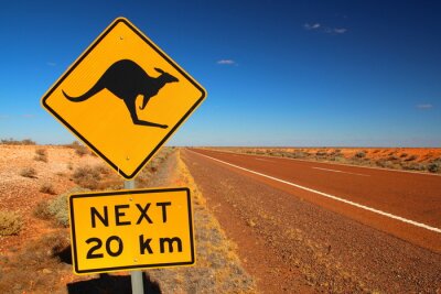 Australien, route, signe, autoroute