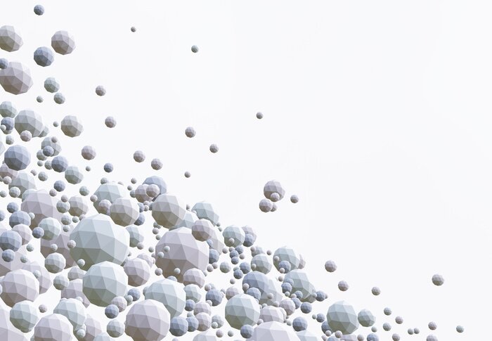 Papier peint  Avalanche de boules blanches