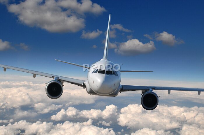 Papier peint  Avion au-dessus des nuages