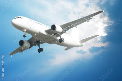 Papier peint  Avion de ligne dans le ciel