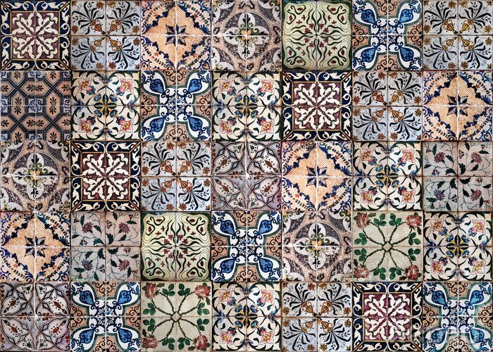 Papier peint  Background of vintage ceramic tiles