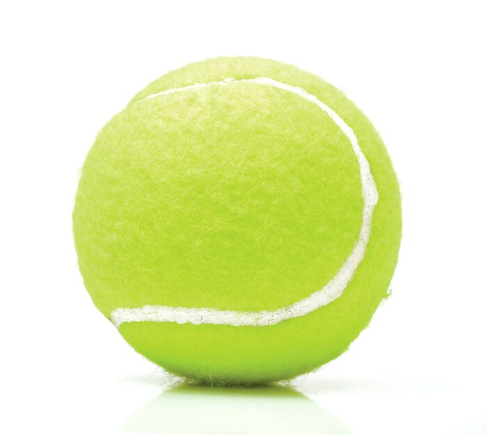 Papier peint  Balle de tennis sur fond blanc