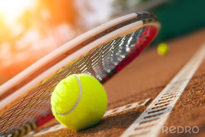 Papier peint  Balle et raquette de tennis