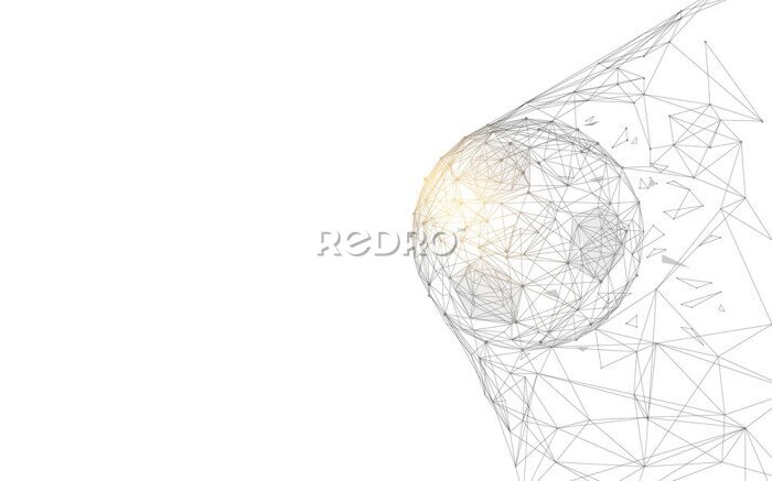 Papier peint  Ballon 3D dans le but