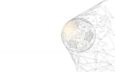 Papier peint  Ballon 3D dans le but