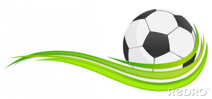 Papier peint  Ballon avec un ruban vert