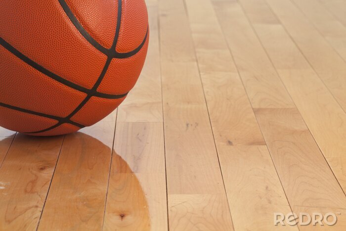 Papier peint  Ballon de basket sur le sol