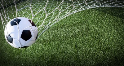 Papier peint  Ballon de foot dans les filets