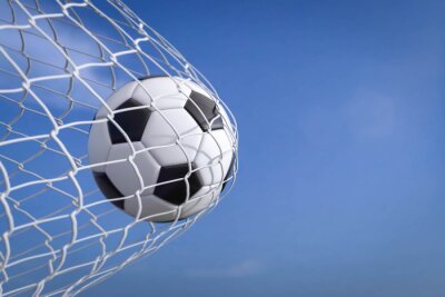 Papier peint  Ballon de football dans les buts