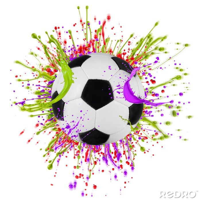 Papier peint  Ballon de football en couleurs