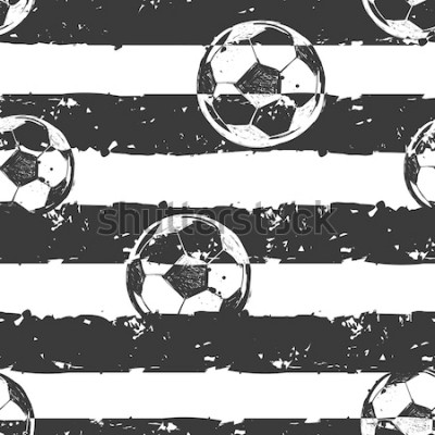 Papier peint  Ballons de foot dans un style grunge