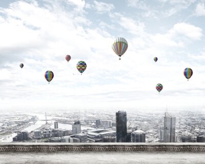 Papier peint  Ballons de vol