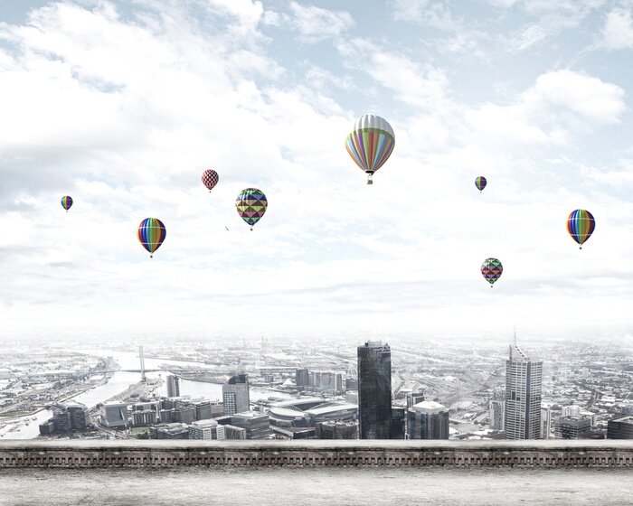 Papier peint  Ballons de vol