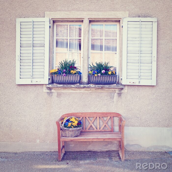 Papier peint  Banc et fenêtre