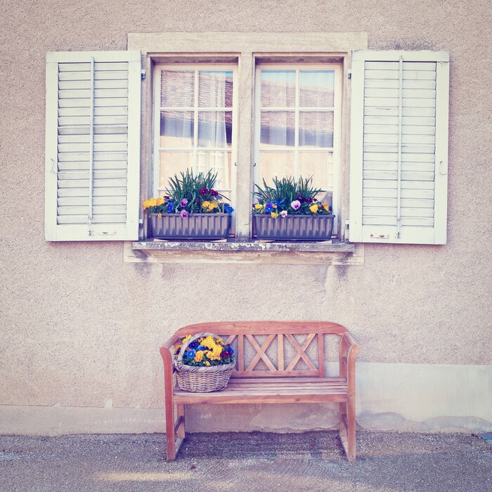 Papier peint  Banc et fenêtre