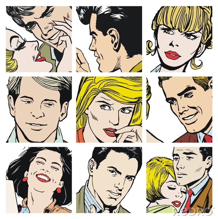 Papier peint  Bande dessinée pop art