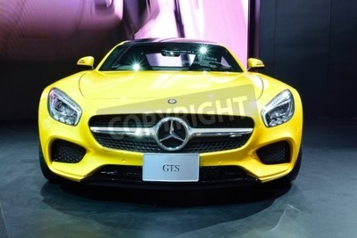 Papier peint  BANGKOK - March 26 : Mercedes Benz AMG-GTS on DisPlay at 36th Bangkok International Motor Show on March 26, 2015 in Bangkok, Thailand.