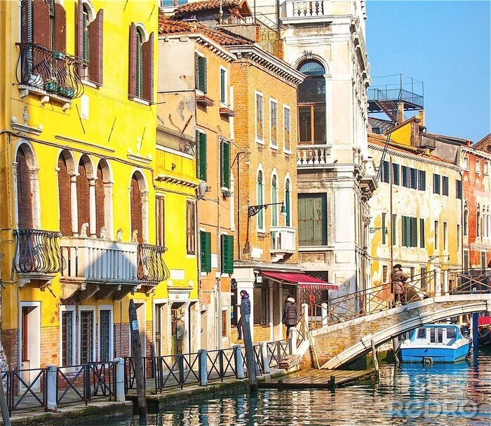 Papier peint  Bâtiments colorés à Venise