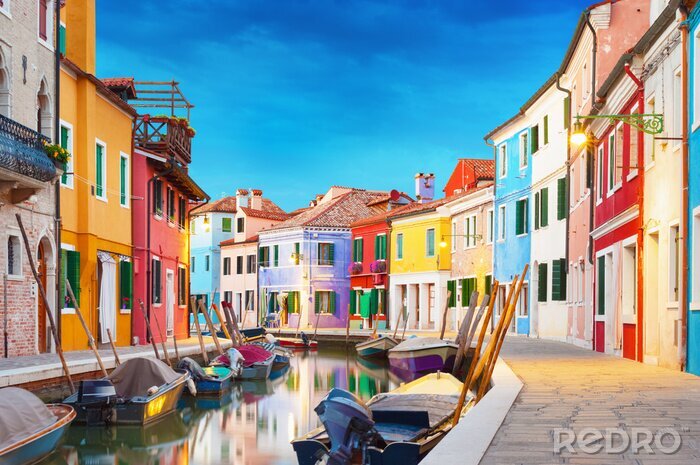 Papier peint  Bâtiments colorés à Venise