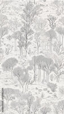 Papier peint  Beach cheerful seamless pattern wallpaper of tropical dark green leaves of palm trees and flowers bird and animal of paradise (strelitzia) plumeria on a watercolor  and drawing background