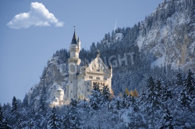 Papier peint  Beau château paysage d'hiver