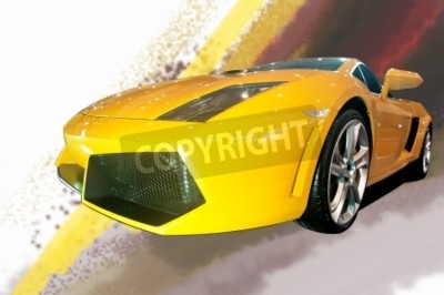 Papier peint  Beijing, Chine, le 23 Avril, 2012: Pékin international auto show, ford voiture de sport Lamborghini locale, Beijing, en Avril 2012,