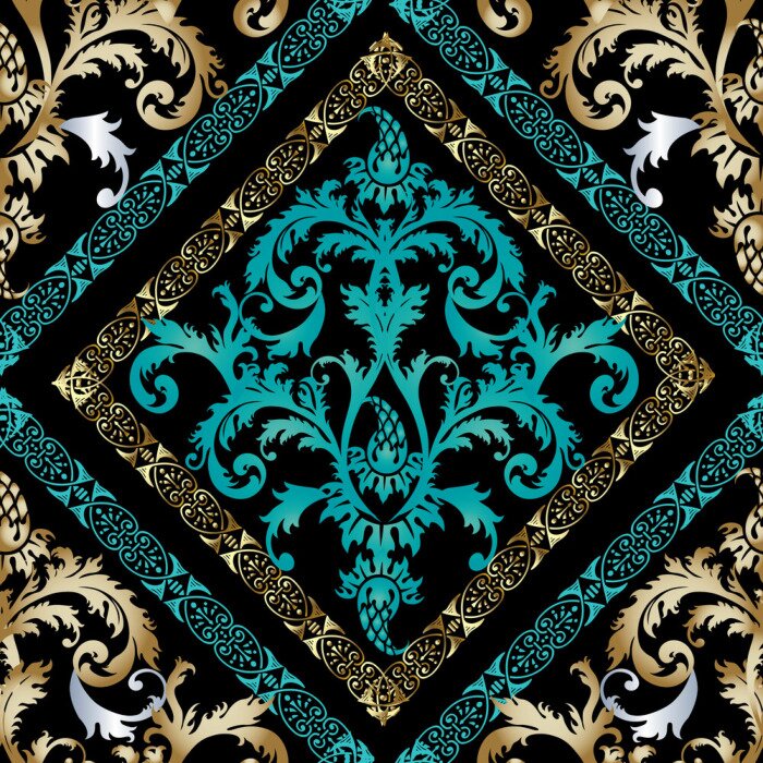 Papier peint  Bel ornement baroque