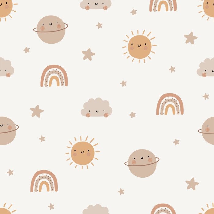 Papier peint  Belles planètes et soleils