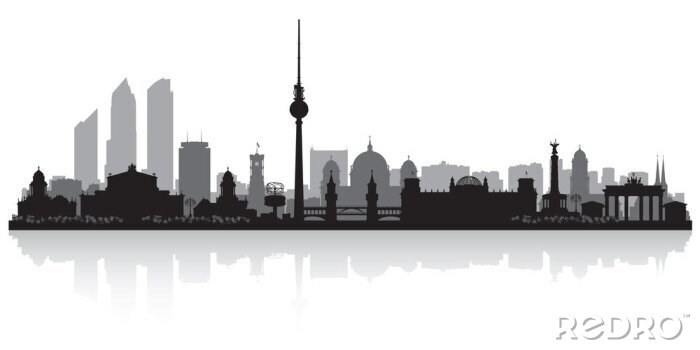 Papier peint  Berlin Allemagne toits de la ville silhouette