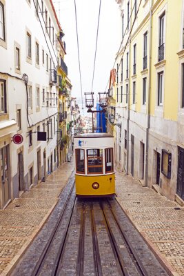 Papier peint  Bica tram à Lisbonne Portugal