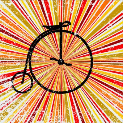 Papier peint  Bicycle fond coloré