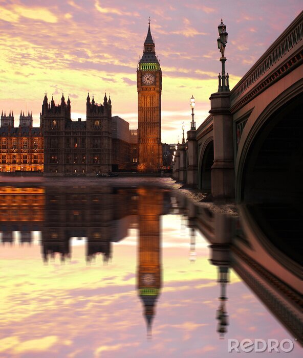 Papier peint  Big Ben dans la soirée, Londres, Royaume-Uni