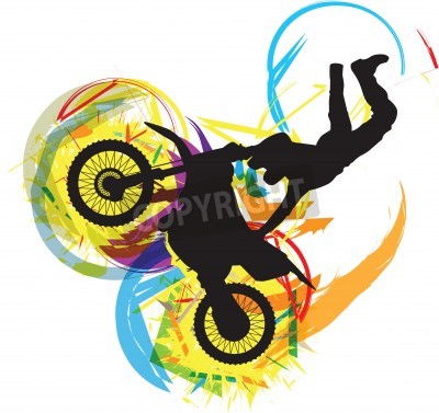 Papier peint  Biker illustration