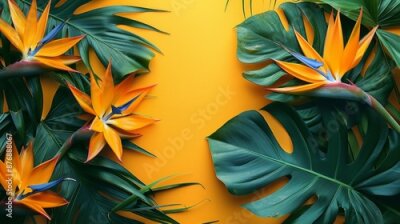 Papier peint  Bird of Paradise flower or Strelitzia isolated