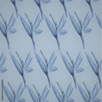 Papier peint  Bird of paradise flower, Strelitzia, Art, Watercolor Illustration