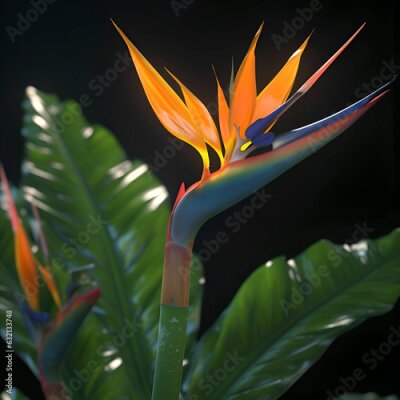 Papier peint  Bird of paradise flower  Strelitzia reginae.