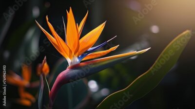 Papier peint  Bird of paradise flower Strelitzia reginae. natural background