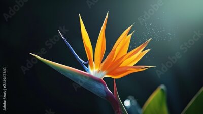 Papier peint  Bird of paradise flower Strelitzia reginae. natural background