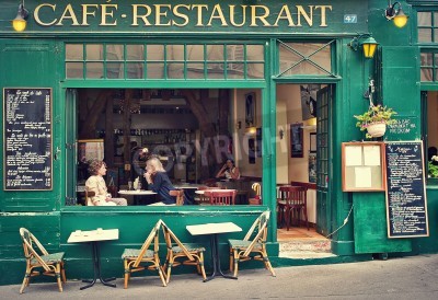 Papier peint  Bistro traditionnel parisien
