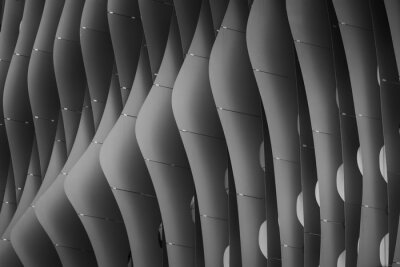 Papier peint  Black and white tone abstract Modern architecture in public buildings Design ideas, design. Street photography.