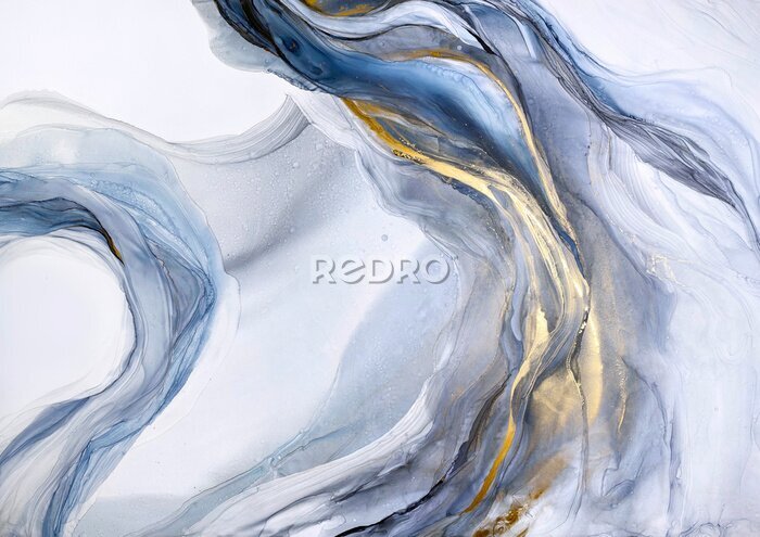 Papier peint  Bleu avec un ruban