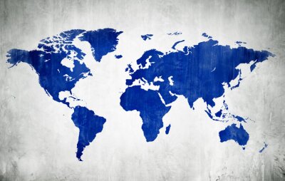 Papier peint  Bleu Cartographie Of The World